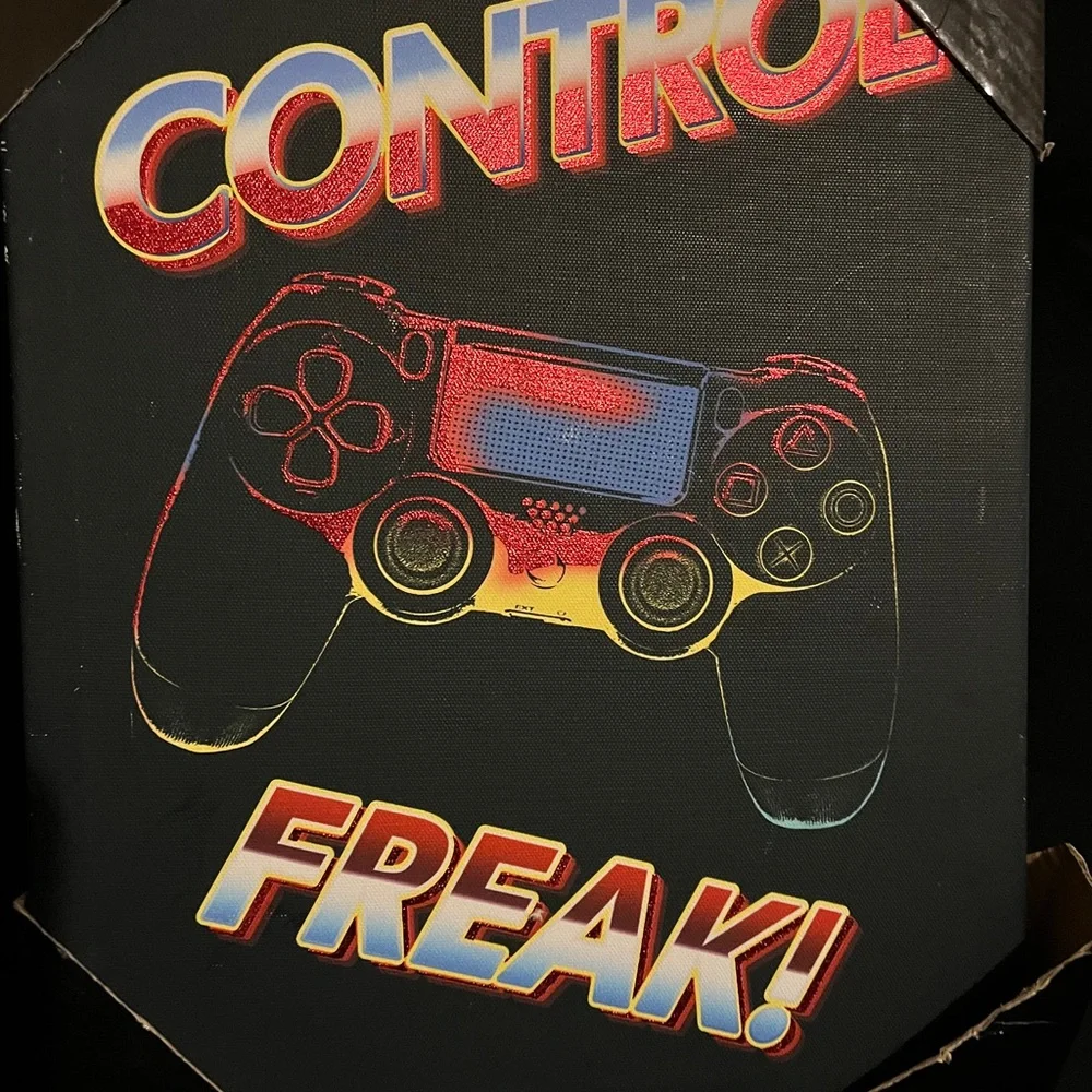 Notori Control Freak Gaming Canvas Art,Written “Control Freak”